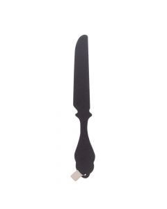 Dekor muri, thikë, mdf, e zezë, 12x77.5 cm