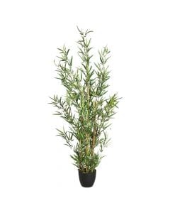 Artificial tree, with pot, bamboo, green, 120 cm