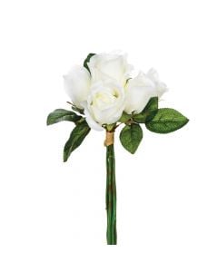 Artificial flowers, roses, plastic, white, 30 cm