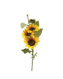 Lule artificiale, sunflower, plastik, e verdhë, 80 cm