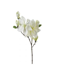Artificial flowers, magnolia, plastic, white, 83 cm