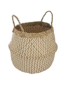Basket, nomade, willow, white, Ø35 xH30 cm