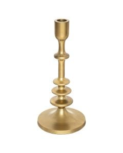 Candle holder, metal, golden, 26 cm