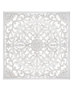 Wall decor, fanny, mdf, white, 90xH90 cm