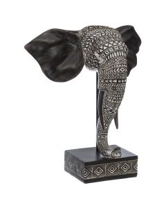 Statujë dekorative, elephant, poliresinë, e zezë, 29.7x15xH32 cm