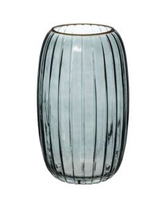 Decorative vase, glass, green, 25 cm