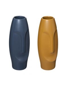 Dekorative vase, face, ceramic, assorted, 30.5 cm
