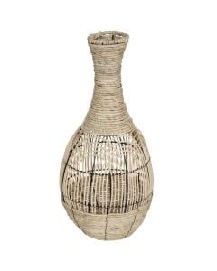 Decorative vase, rattan, light brown, 63 cm
