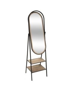 Standing mirror, mael, metal/mdf, brown/black, 44xH160 cm