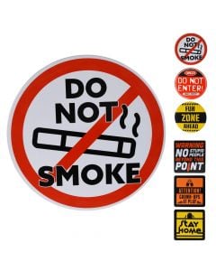 Decorative sign, "Do not smoke", metal