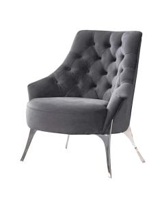 Kolltuk, Milano, strukturë metali, tapiceri tekstili, zezë, 75x93xH91 cm