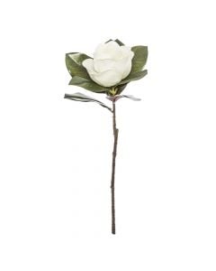 Artificial flower, Magnolia, plastic, white, 28xH70 cm