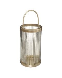 Lantern, glass/metal, clear, Ø11.7 xH30 cm