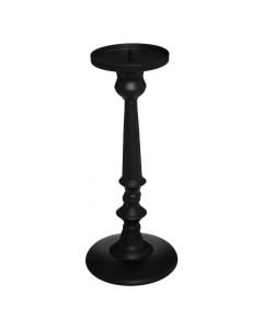 Candle holder, metal, black, 13x9.5xH31 cm