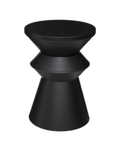 Tavolinë anësore, metal, zezë, Ø36 xH48.5 cm