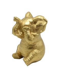 Objekt dekorativ, Elefant, rezinë, flori, 12 cm