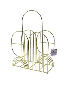 Mbajtëse revistash, Geometric, metalike, floriri, 47 cm