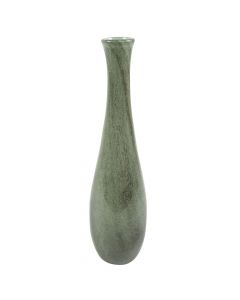 Flower pot, Yves, glass, satin green, Ø14 xH50 cm