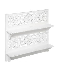 Wall shelf, mdf, white, 60x13xH58 cm