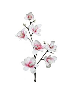 Artificial flower, magnolia, plastic, pink, 14.5x14.5xH100 cm