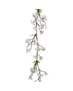 Artificial branch, blossom, plastic, white, 8x15xH187 cm