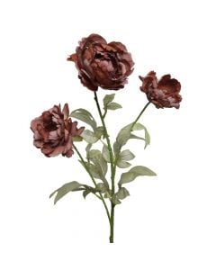 Artificial flower, peony, plastic, burgundy, 12x12xH70 cm