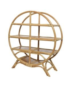 Multifunctional shelf, rattan, natural, 111x30xH100 cm
