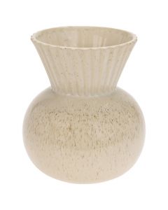 Decorative vase, porcelain, beige, Ø17 xH17 cm