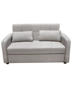 Armchair sofa, 2-seater, Aspen, textile upholstery, beige, 96x166xH90 cm, bed: 140x180 cm