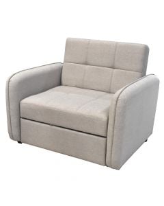 Armchair sofa, Aspen, textile upholstery, beige, 96x95xH90 cm, bed: 85x195 cm