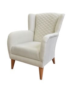 Kolltuk, Camper, këmbë plastike, tapiceri tekstili, kremi, 75x77xH96 cm