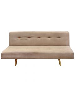 Sofa, 3-seater, Alvar, metal frame, nonwoven, beige, 183x83xH73 cm, bed: 103x183 cm