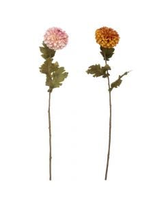 Artificial flower, Dahlia, polyester/polyethylene/iron, assorted, H65 cm
