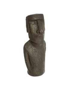Objekt dekorativ, statujë Easter Island, polirezinë, kafe, 17x11xH40 cm