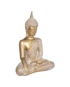 Objekt dekorativ, Buddha, polirezinë/gur, floriri, 20.5x12xH31 cm