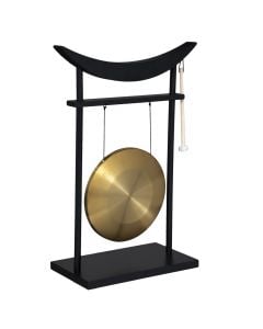 Objekt dekorativ, Toa big gong, mdf/metal, zezë/floriri, 48x24xH69.5 cm