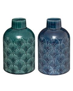 Vazo dekorative, qeramike, të ndryshme, Ø12.5 xH21 cm