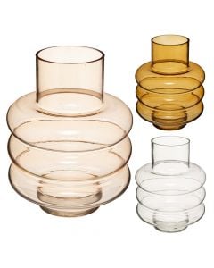 Decorative vase, glass, assorted, Ø18 xH23 cm