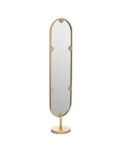 Stand mirror, iron/glass/mdf, golden, 38x30xH160 cm