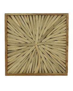 Dekorues muri, dru/bambu, kafe/natyrale, 62x62 cm
