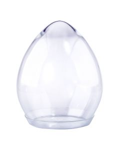 Decorative vase, glass, transparent, Ø24 xH29 cm