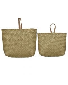 Storage basket, set of 2 pcs, seagrass, 29x8xH31 cm; 31x14xH48 cm