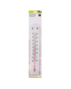 Termometër, -30°C +50°C, plastike, e bardhë, 39x6.5 cm