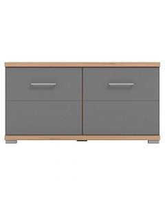 Hall unit cabinet, Lanzarote, melamine, artisan oak, graphite grey, 86.5x40xH45.5 cm
