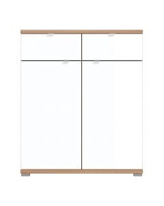 Hall unit cabinet, Tenerife, melamine, artisan oak/white, 86.5x40xH103 cm
