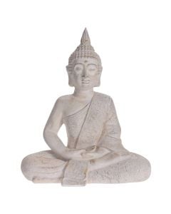 Decorative object, Buddha, magnesium oxide, grey, 41x23.5xH49 cm