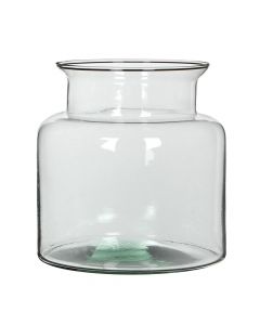 Vazo dekorative, Mathew, qelq, transparente, Ø19 xH18 cm