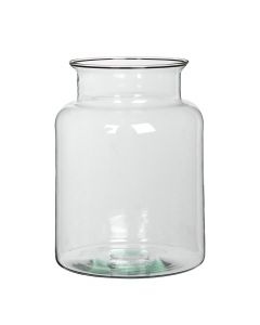 Vazo dekorative, Mathew, qelq, transparente, Ø19 xH25 cm