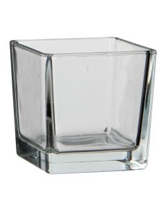 Vazo dekorative, Lotty, qelq, transparente, 10x10xH10 cm