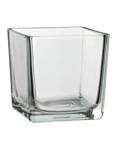Vazo dekorative, Lotty, qelq, transparente, 14x14xH14 cm